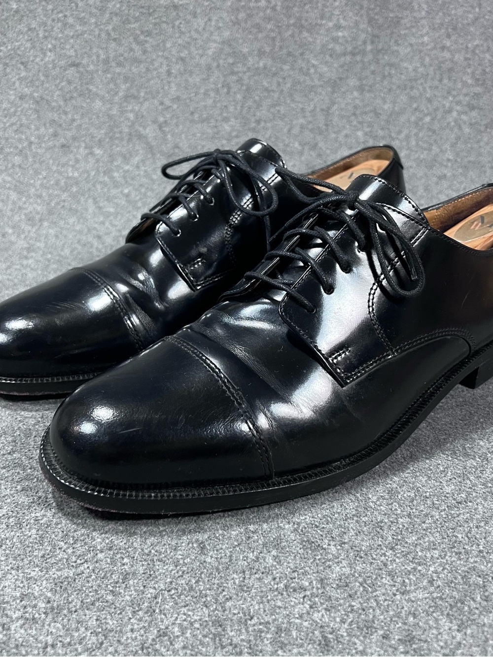 Cole Haan Caldwell Black Patent Leather Dress Shoes Oxford Cap Toe Mens Size 9 D